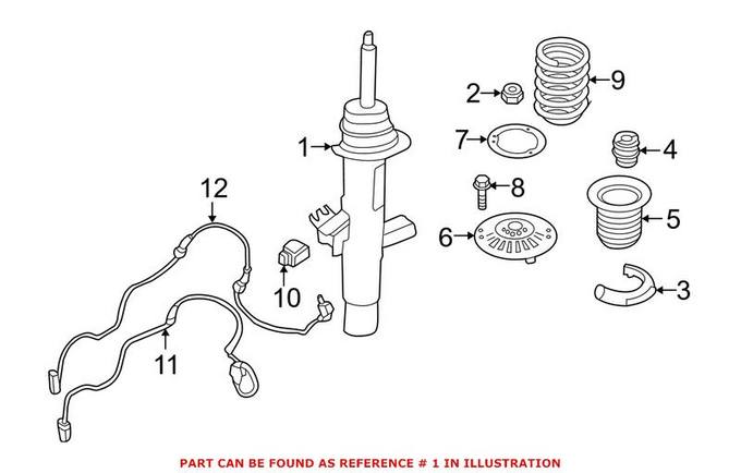 BMW Suspension Strut - Front Driver Left 37106865567